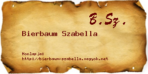 Bierbaum Szabella névjegykártya
